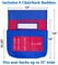 Carson Dellosa 6-Pack Blue and Red Chairback Buddy Pocket Chart Set, 15" x 19" Back of Chair School Supplies Pocket Organizer with Name Tag and 6 Chair Pockets for Classrooms, Classroom Organization